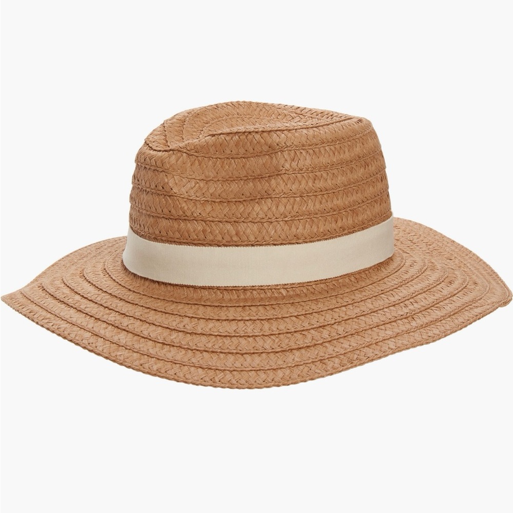 Madewell Tan and Cream Straw Hat